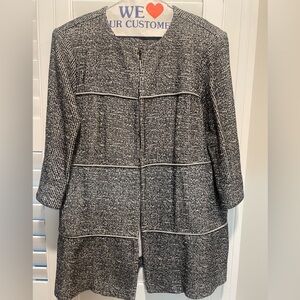 CAbi Black and White Textured Blazer